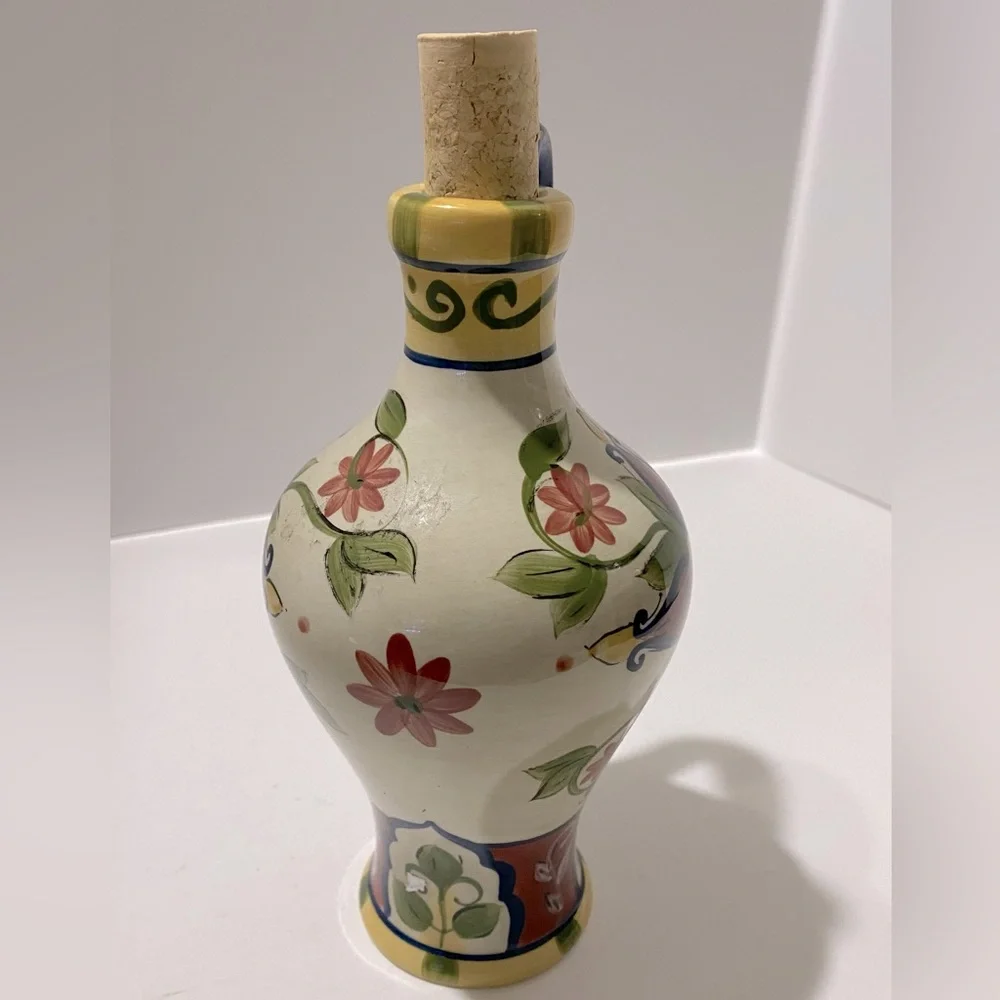 Pier 1 Vallarta Hand Painted Cruet Oil Dispenser